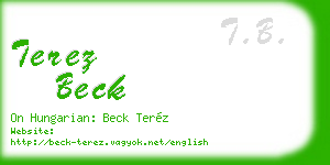 terez beck business card